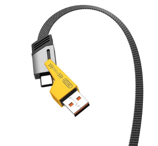 Кабель XO NB283 Braided Flat Type-C/USB-A to TYPE-C/Lightning - 4-in-1 - 60W - 1m (Чорний)