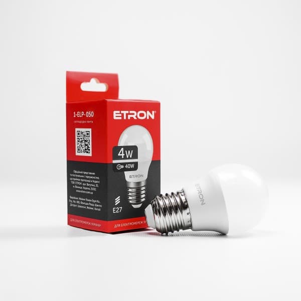Лампа світлодіодна ETRON Light Power 1-ELP-050 G45 4W 4200K 220V E27