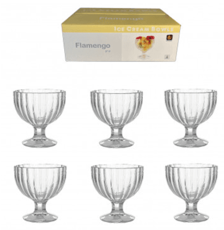 Набір креманок Uniglass Flamengo 270мл 6шт 44854-GB6