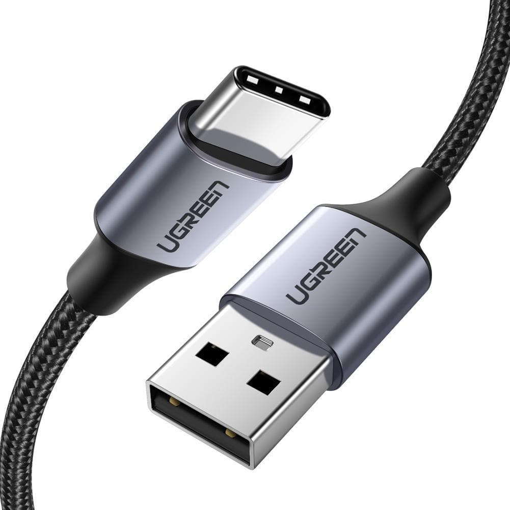 Кабель UGREEN UGR-60126 US288 USB - Type-C Cable Aluminum Braid 1м (чорний)
