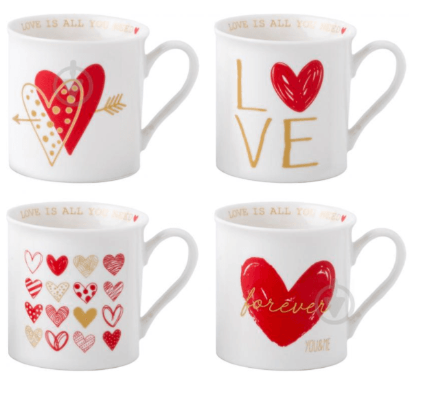 Чашка LIMITED EDITION B153-E0332A/B/C/D LOVE 310 мл
