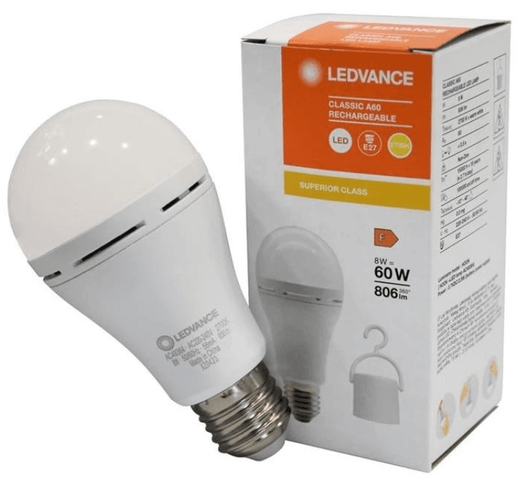 Лампа LED LEDVANCE  E27 8Вт 806Лм 2700К A60 акумуляторна