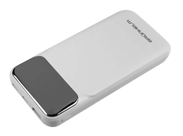 Акумулятор GRUNHELM GP-10WQC POWER BANK ПОРТАТИВНА БАТАРЕЯ 10.000 mAh, біл 22.5W