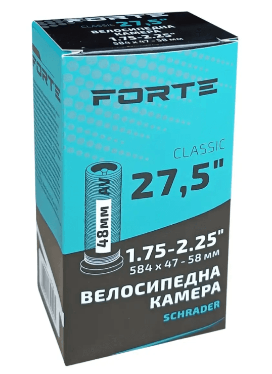 Велокамера FORTE Classic 27.5" х 1.75-2.25 AV Schrader 48 мм 134553
