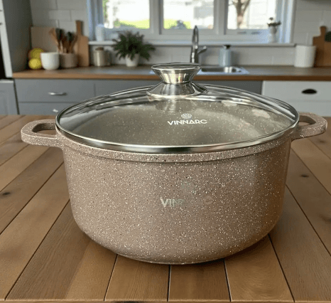 Каструля Vinnarс CO-0326NS SENSE 5,5 л кругла +кришка Бежева