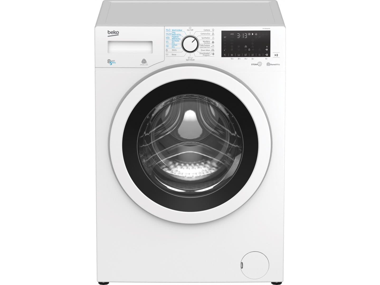 Пральна сушильна машина автомат BEKO HTV8736XS0, 8кг (5кг), 1400, A, 59см, Дисплей, Білий