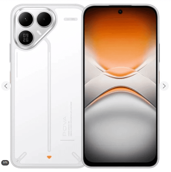 Смартфон TECNO POVA 8 5G (LK6) 6.76" 8/128ГБ, 2SIM, 8000мА•год, Arc White