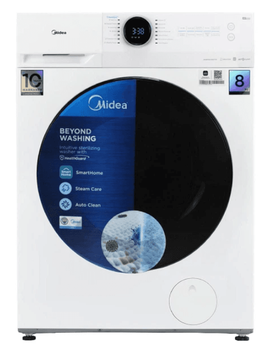 Пральна машина автомат MIDEA MF200W80WB/W UA 8 КГ інв.мотор