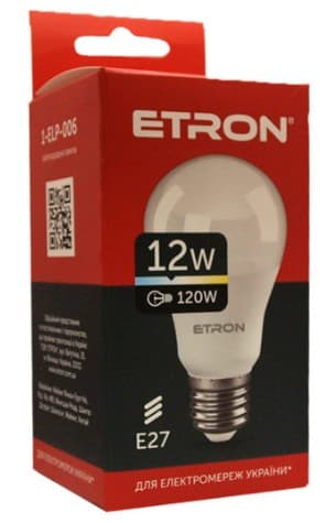 Лампа світлодіодна ETRON Light Power 1-ELP-006 A60 12W 4200K E27