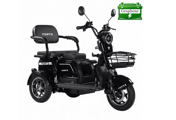 Трицикл акумуляторний FORTE FAMILY-WN1072G Чорний (+ акумулятор  72V20A 6 шт)(163515)