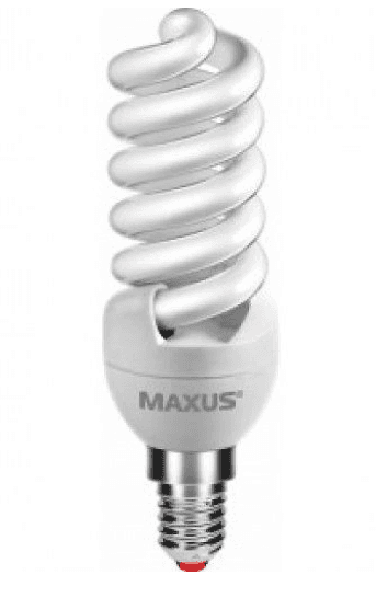 Лампочка Максус 1-ESL-225 Slim full spiral 13W, 2700K, E14