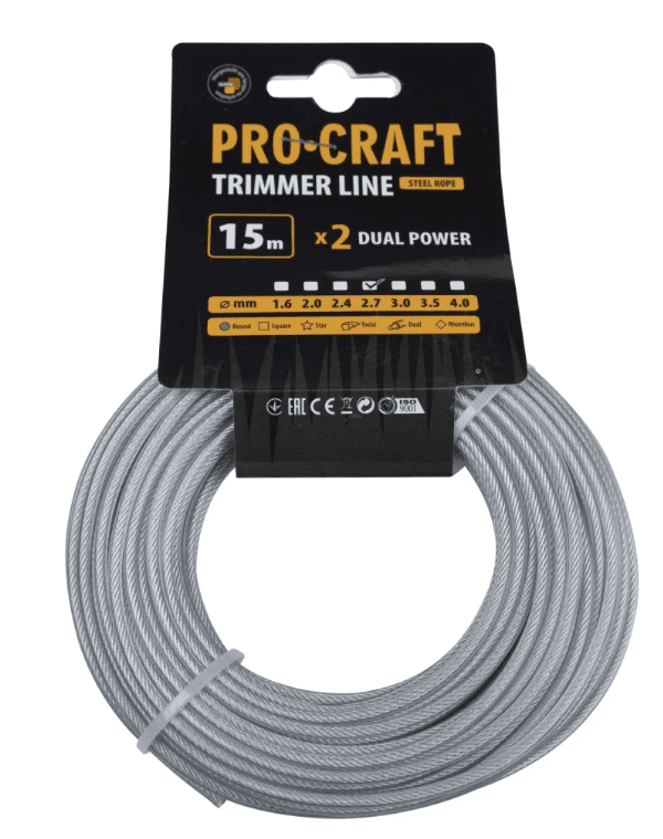 Ліска квадрат Procraft 2.7мм 15м KV/AR-2.7/15  армована