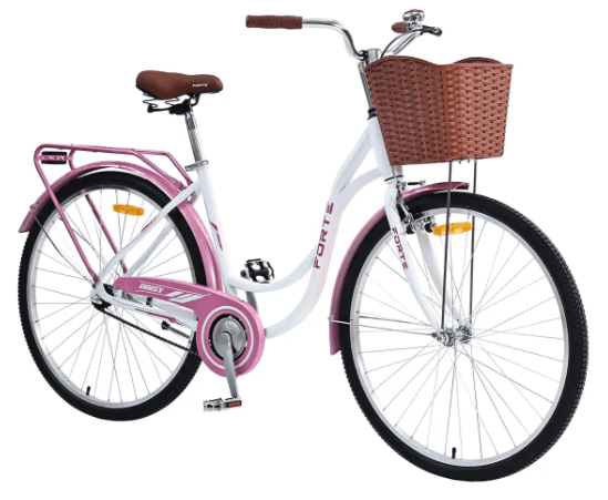 Велосипед FORTE Daisy 26.2819-02S, к28" р19" Білий з корзиною коричн.(155099)