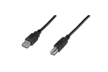 Кабель DIGITUS AK-300102-018-S USB-A > USB-B синхронізації, DIGITUS, 1.8м, чорний	