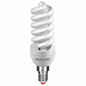 Лампочка Максус 1-ESL-226 Slim full spiral 13W, 4100K, E14