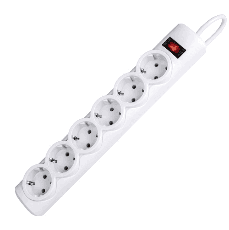 Подовжувач DEFENDER (994900)DFS 153 3m 6 роз. white UA