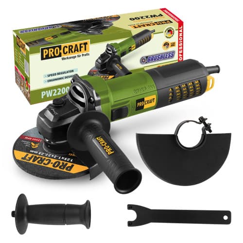 Углова шліф машина PRO-CRAFT PW-125/2200 безщіткова 