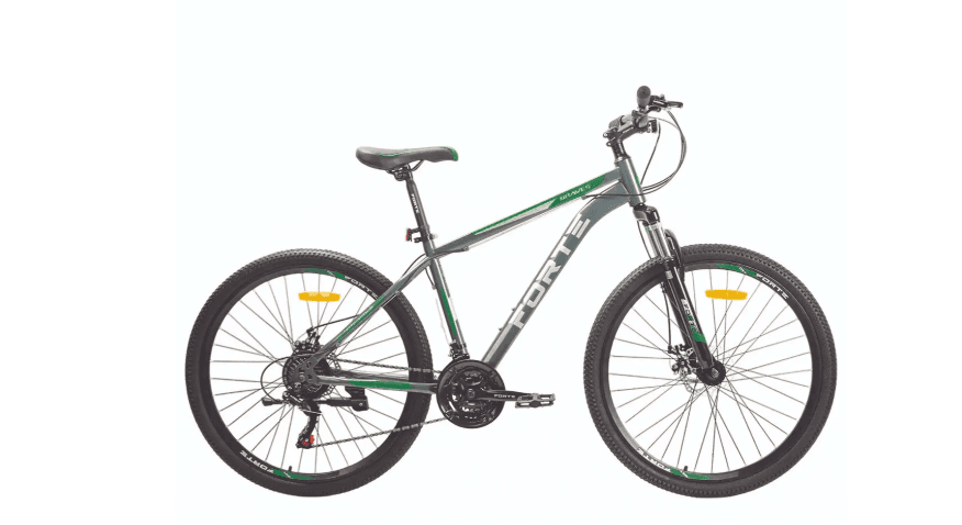 Велосипед FORTE BRAVES 25.2921-30S розмір рами 21" дюймів розмір коліс 29" дюймів, колір зелено-сіри