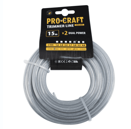 Ліска квадрат  Procraft 3 мм 15 м (kv/ar-3/15) армована