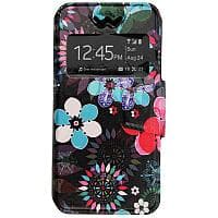 Чехол-книжка TOTO Book Universal cover Picture with window 4.0'-4.5' Colorful Flowers															