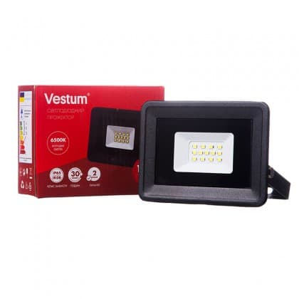 Прожектор світодіодний Vestum  10W 900Лм  6500K 185-265V IP65 1-VS-3001