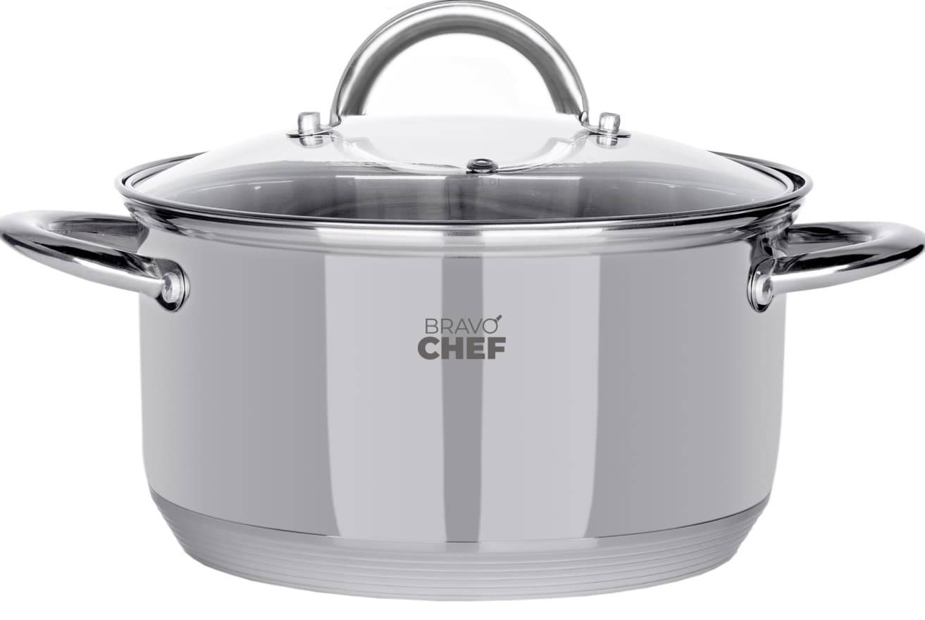 Каструля BRAVO CHEF 22 см (4.35 л) з кришкою (BC-2001-22)