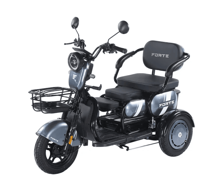 Трицикл акумуляторний FORTE FAMILY-WN1072 Сірий(+акумулятор  72V20A  6шт)(163502)