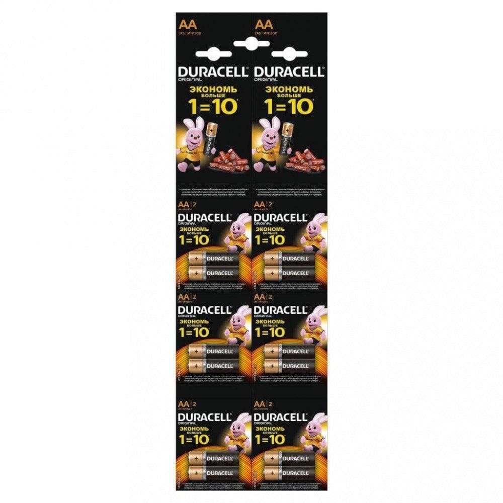 Батарейка Duracell AA bat Alkaline 12шт Basic 5000394115453