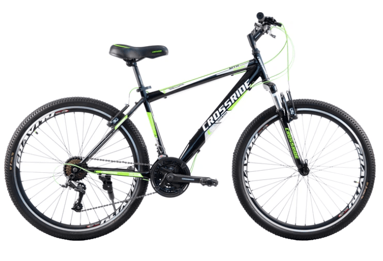 Велосипед спортивний CROSSRIDE Shark 26 MTB ST Чорно-зелений