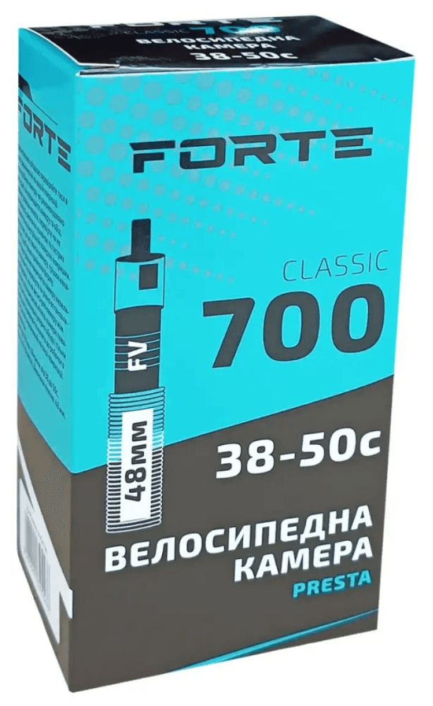 Велокамера FORTE Classic 28" 700 х 38-50с FV Presta 48 мм