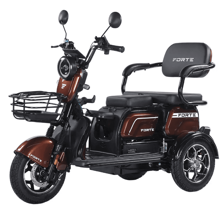 Трицикл акумуляторний FORTE FAMILY-WN1072G Коричневий(Акумулятор 72V20ah6шт)(163513)