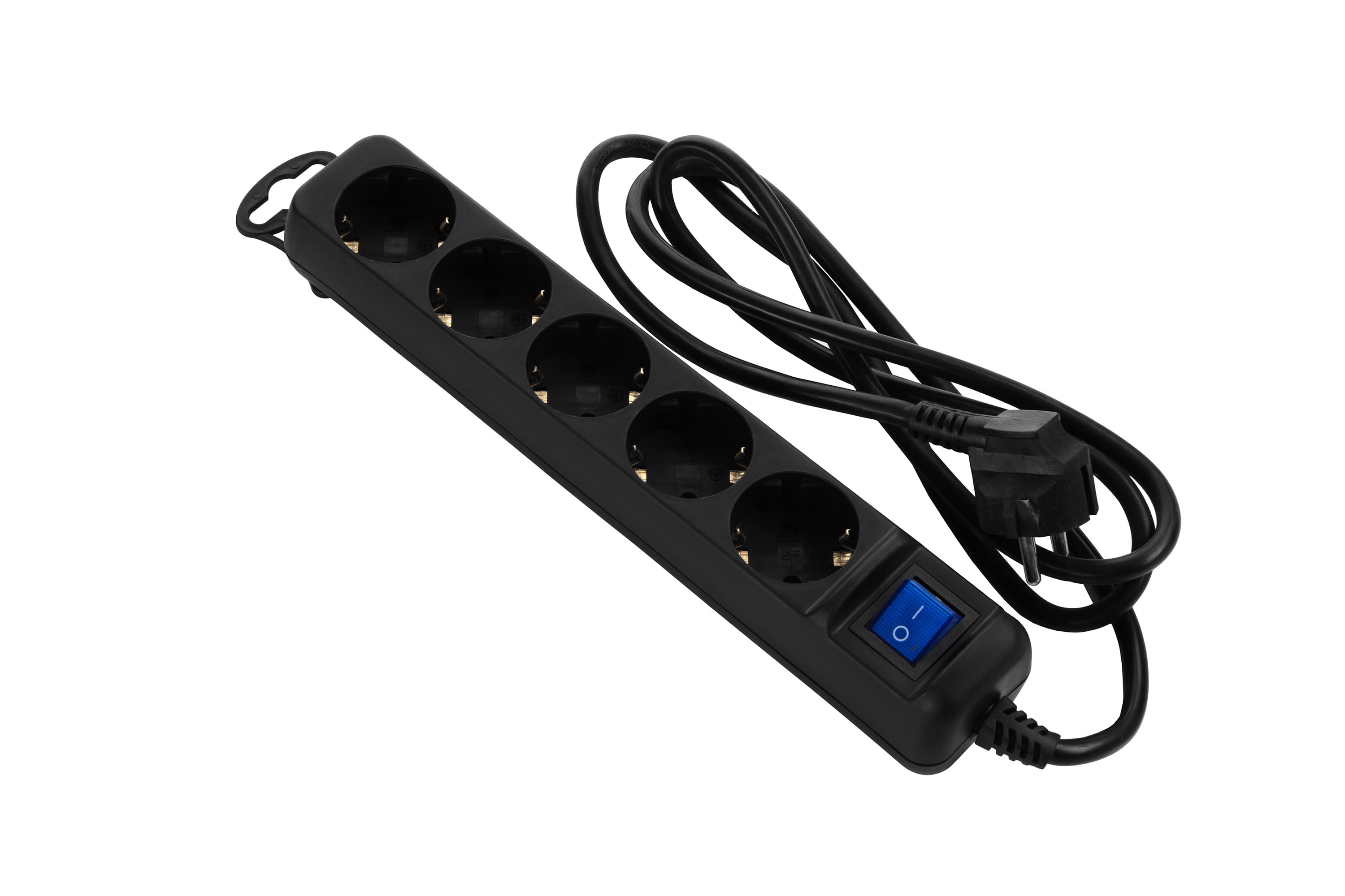 Подовжувач 2E-U05ES15M1.5BK з вимикачем, 3G*1.5мм, 1.5м, black