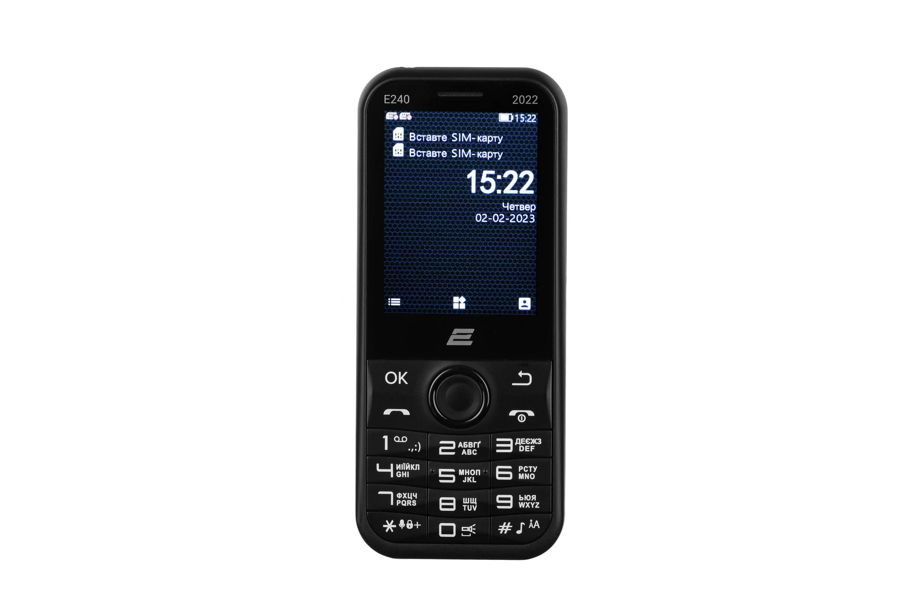 Мобільний телефон 2E E240 2022 2.4" 2SIM, 1000мА•год, чорний