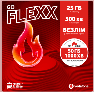 Стартовий пакет Vodafone Flexx GO