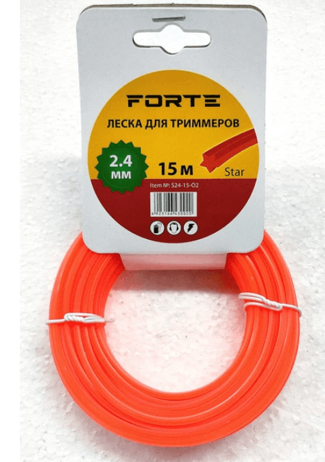 Ліска для мотокоси FORTE 2,4мм15м зірка (S24-15-GB)