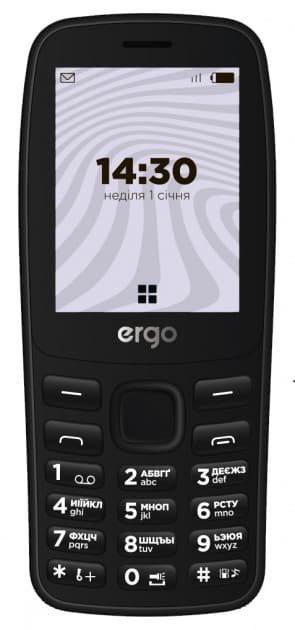 Мобільний телефон ERGO В241 Dual Sim (black)